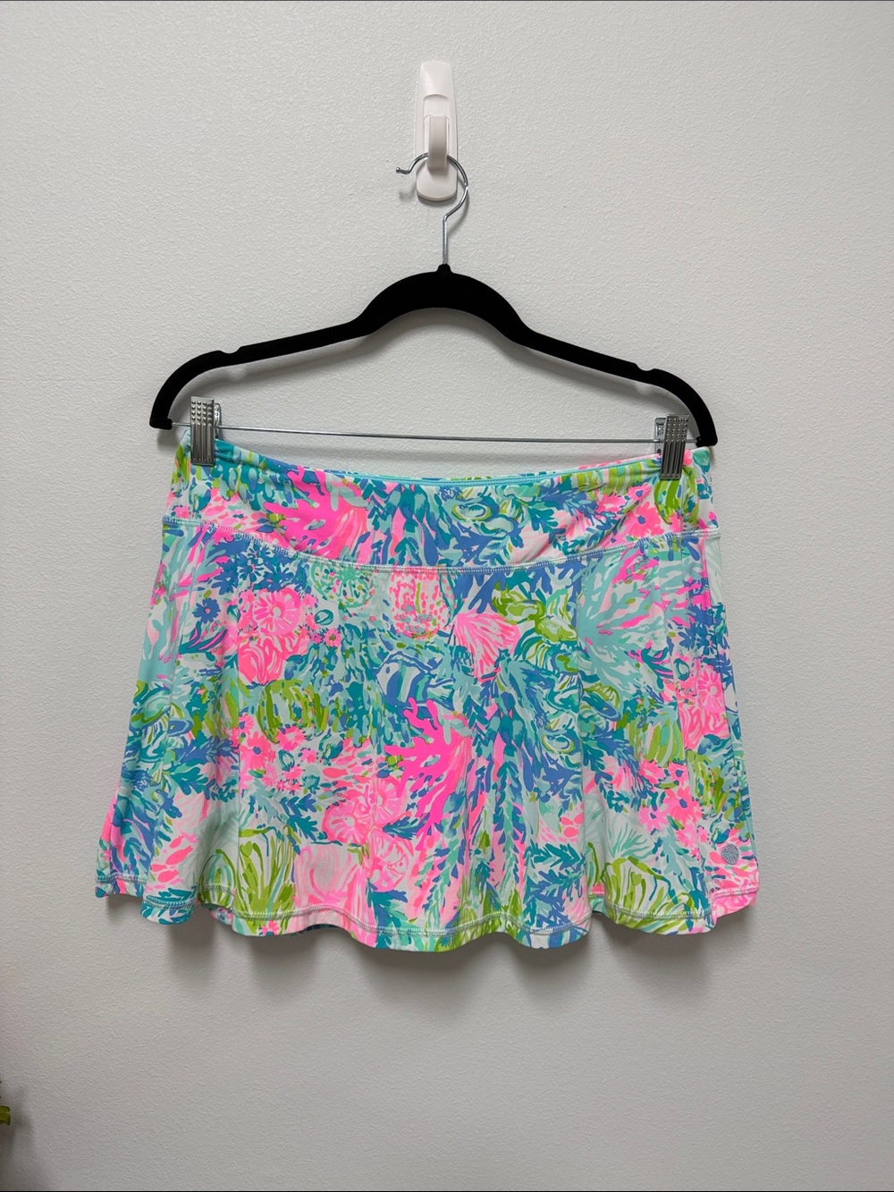 Lilly Pulitzer Aqua & Lime Athletic Skort